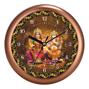 Reloj de Pared de Plástico con Diseño 3D de Ganesh Laxmi, Técnica de Impresión, Personalizado para Graduación, Día de San Valentín, Decoración Espiritual para el Hogar - Product Image 1