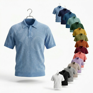 Polo homme en coton et polyester de haute qualité, doux, respirant, coupe classique, manches courtes, col boutonné, vêtements décontractés et chemises de golf - Product Image 1