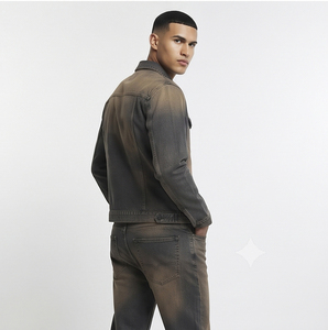 Men <b>Denim</b> Jeans Tracksuit Bottom Streetwear Fashion <b>Denim</b> <b>Jacket</b> Pants Set Men's Manufacture Street Style <b>Denim</b> Tracksuit Mens - Product Image 4