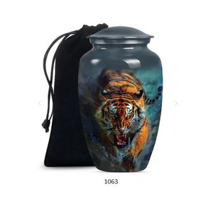 Urne funéraire moderne pour cendres de tigre, 10 pouces, noire, grande, unisexe, pour cendres humaines adultes - Product Image 3