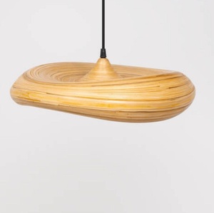 High Quality <b>Bamboo</b> Spun Lampshade Handmade Modern Round Shape for European Chinese Style for Living Room Coffee Space Decor - Product Image 1