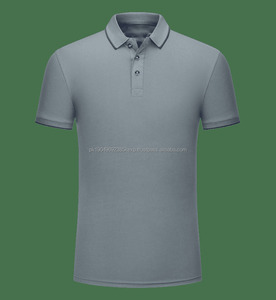 Polo à manches courtes d'été avec logo personnalisé OEM, col à revers, design uni, vêtements de sport et de travail en mousseline - Product Image 2