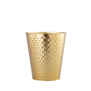 Corbeille à papier élégante en métal doré, écologique, avec couvercle, en maille de luxe, pour la maison, le bureau, bac de rangement décoratif en acier inoxydable - Product Image 6