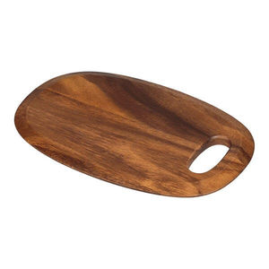 Planche à découper artisanale en bois de manguier brun pour la cuisine, planche à découper en bois naturel avec poignée, plateau rectangulaire de service - Product Image 4