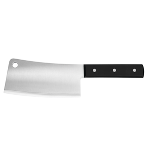 Cuchillos profesionales para cortar carne, de acero inoxidable, con hoja ancha y afilada, y mango negro con triple remache, para carniceros. - Product Image 1