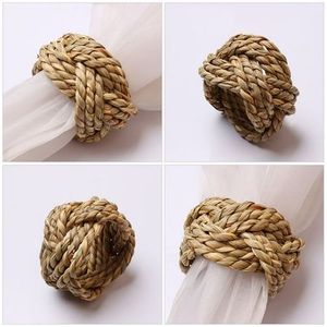 Anillo para Servilletas de Ratán de Diseño Famoso, Anillo para Servilletas de Ratán Tejido, Anillo para Servilletas de Yute y Ratán, Decoración de Mesa a un Precio Muy Razonable - Product Image 4