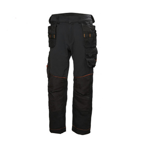 Men's Polyester <b>Work</b> <b>Pants</b> Abrasion Resistant Cargo Design Gray with <b>Black</b> Accents - Product Image 2
