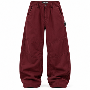 Pantalones Cargo de Pierna Ancha para Hombre, Hechos a Medida, 100% Algodón Grueso, con Bolsillos, Cierre con Cordón, Ecológicos y Modernos - Product Image 4