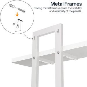 15 Inch 2-Tier Floating Wall Mounted Storage Shelves Hanging Bathroom and Living Room Shelves Set - Product Image 4