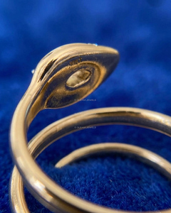 14K Gold Marquise Diamond Snake <b>Ring</b>, Serpent Wrap <b>Ring</b>, Marquise Cut Lab Diamond <b>Statement</b> <b>Ring</b>, Luxury Animal Jewelry Gift for - Product Image 2