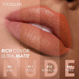 FOCALLURE FA134 ผู้ผลิตลิปสติกลิควิดลิปกลอสกันน้ําเคลือบลิปสติกสีนู้ด
