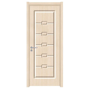 Porte de chambre en bois MDF avec placage PVC, design minimaliste, résistante à l'humidité et à la chaleur, avec cadre et accessoires - Product Image 6