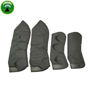 Botas protectoras de caballo de PVC 600D negras de talla única - Product Image 5