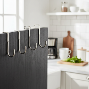 Ensemble de crochets de porte en acier inoxydable, crochets de suspension polyvalents pour serviettes, sacs, vêtements, cuisine - Product Image 5