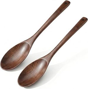 Utensilio para Servir Alimentos Seguro y Duradero, Cuchara de Madera de Alta Calidad con Acabado Liso para Cocinar en la Cocina - Product Image 6