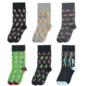 Chaussettes de football avec imprimé de joueur de dessin animé, noires et bleu clair, respirantes, tricotées pour adultes, vêtements de sport d'été - Product Image 6