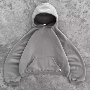 Sudadera Personalizada de Poliéster/Nailon/Algodón 260GSM, Corte Cuadrado, Hombros Caídos, Oversize, Felpa, Ecológica, Estilo Puffy - Product Image 2