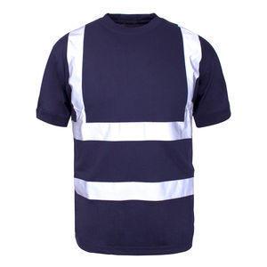 Reflective Stripes Hi Vis Safety <b>Work</b> T-Shirt Long Sleeve <b>Waterproof</b> Windproof Polyester - Product Image 1