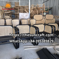 Tabourets de comptoir en rotin faits à la main en rotin portable chaises hautes pour décor de cuisine tabouret de bar à dos nu en osier naturel de luxe