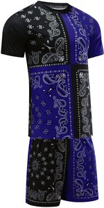 ชุดเสื้อยืดและกางเกงขาสั้นผู้ชาย สีดำขาว พิมพ์ลาย 3 มิติ ลายนูน โลโก้วินเทจด้านหน้า ผ้าฝ้าย 100% น้ำหนัก 280 กรัม แห้งเร็ว สวมใส่สบาย เหมาะสำหรับฤดูร้อน - Product Image 3