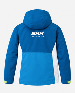 <b>Men</b>’s Blue Color Block Hooded Shell <b>Jacket</b> <b>Lightweight</b> Outdoor Windbreaker with Mesh Lining Zip Pockets and Adjustable Cuffs - Product Image 2