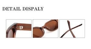 LMAMBA 8016 Fashion Trend <b>Retro</b> Yellow Polarized Shade Custom Logo Classic Luxury Small Cat Eye Acetate Women <b>Sunglasses</b> 2025 - Product Image 5