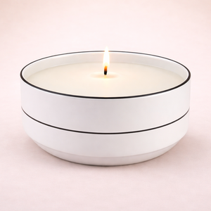 Recipiente de Cerámica para Velas con Borde Azul, Tazón Ancho, Grueso, Resistente al Calor, Acabado Liso, para una Sola Vela, Decoración de Hogar de Lujo - Product Image 3