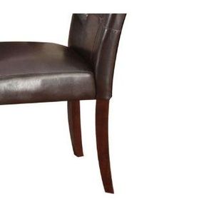 Set di 2 sedie da pranzo Britney Espresso in pelle sintetica e finitura noce - Product Image 4