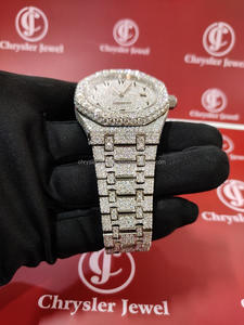 Célèbre vraie montre Moissanite Vvs1 pour les hommes de luxe Hip Hop montres bijoux fête portant de l'Inde fabricant pour hommes montre - Product Image 3