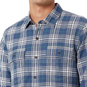 Camisa de Franela de Manga Corta para Hombre, Cuello Redondo, Corte Regular, Estilo Casual, Tejido de Punto, Estampado Digital, 100% Algodón, Transpirable, Azul - Product Image 5