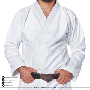 ชุดยิวยิตสูแบบมินิมอล ผ้าฝ้าย 100% ทอลายเพิร์ลวีฟ ปักโลโก้ได้ตามต้องการ ชุดกิโมโนบราซิลเลียนยิวยิตสู สำหรับนักกีฬาอาชีพ ชุดฝึกซ้อม - Product Image 4