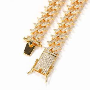 AMBER JEWELS 18k Solid Gold Rhodium Plated Chain Link <b>Bracelet</b> Unisex Classic Style IGI Certified Wedding Gift - Product Image 2