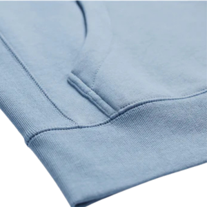 เสื้อสเวตเชิ้ตผ้าฟลีซมีฮู้ดสีฟ้าอ่อนสำหรับผู้ชาย สีพื้น แขนปกติ ใส่สบายๆ ในฤดูใบไม้ร่วง - Product Image 5