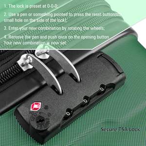 Juego de equipaje de rueda giratoria ligera ABS de 2 piezas, Maleta expandible con bloqueo TSA de 20 pulgadas + 24 pulgadas - Product Image 6