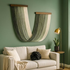 Tapiz de macramé multicolor estilo boho para decoración, agrega encanto boho colorido a la sala de estar, el dormitorio y los espacios de entrada. - Product Image 4