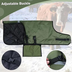 Abrigo Acolchado Impermeable de Tela Oxford Engrosada para Cabras y Ovejas, con Protección para el Vientre y el Cuello, Manta Térmica para Ganado - Product Image 5