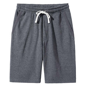 Pantalones Cortos de Felpa 100% Algodón Personalizados para Hombre, Cintura Elástica, Transpirables, Casuales para Gimnasio, con Logotipo OEM - Product Image 1