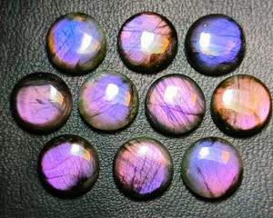 Cabujón Redondo de Labradorita Azul Fuego Natural de Alta Calidad, 22mm, Lote de Gemas Sueltas con Reverso Plano para Fabricación de Joyas - Product Image 6