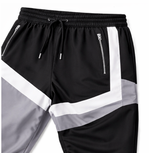 Ensemble de survêtement unisexe personnalisé Discover-Impex avec empiècements contrastants, 100 % coton, noir et gris, veste à capuche et pantalon de jogging - Product Image 3