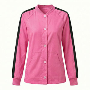 Chaqueta Médica Personalizada para Mujer, Chaqueta de Enfermería con Cierre de Botones, Uniforme de Hospital, Venta al por Mayor OEM, Chaquetas de Enfermería con Cuello Redondo - Product Image 4