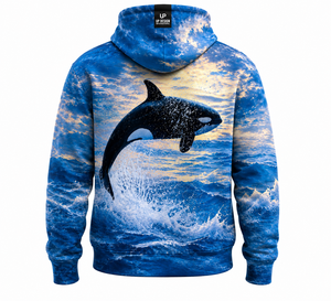 Sudadera con Capucha Personalizada con Estampado 3D de Orca y Olas del Océano, Sudadera con Gráficos en Toda la Superficie, Ropa Urbana para Hombre y Mujer, Venta al Por Mayor - Product Image 2