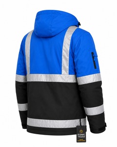 Pattern Stand Collar Safety Jacket High Visibility Men's Reflective Safety Jacket Custom Design <b>Road</b> Safety Canvas Letter - Product Image 6