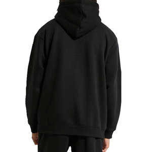 Survêtement noir à capuche pour homme, imprimé lettres, en coton, style streetwear, coupe ample, longueur intégrale, pour l'automne, avec poches latérales et cordon de serrage - Product Image 6