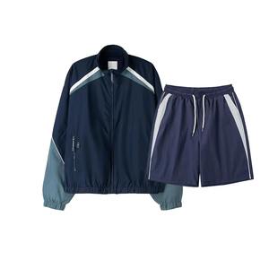 Conjunto de Sudadera con Capucha Corta y Cremallera para Hombre, Resistente al Viento, para Entrenamiento, Correr, Chándal, con Logotipo Personalizado, de Nailon, para Hombre, Verano, Adultos, Personalizado, OEM, ODM - Product Image 3