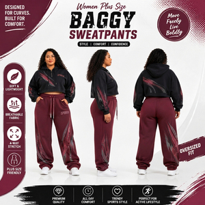 Pantalones Deportivos Holgados para Mujer, Talla Grande, con Cordón en la Cintura, Estilo Urbano, 100% Felpa Francesa, Pantalones de Invierno - Product Image 4