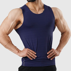 Custom Solid Curved Hem Design Stretchable 100% Cotton Sleeveless Cut Vest <b>Cropped</b> Regular Fit Sporty Tank <b>Top</b> Front Logo Summer - Product Image 1