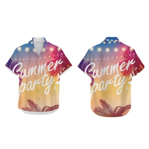 เสื้อเชิ้ตผู้ชายคอปกพับได้ ลายดอกไม้แปลกตา ระบายอากาศได้ดี กระดุมเขาสัตว์ ผ้าพรีเมียม เหมาะสำหรับวันหยุด ท่องเที่ยว สวมใส่สบายๆ ในฤดูร้อน - Product Image 1