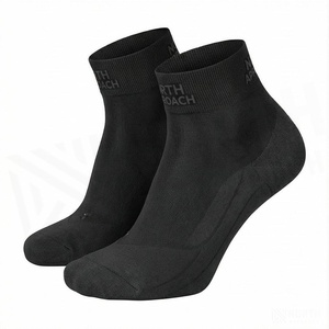 Black Ankle <b>Socks</b> Breathable Polyester Spandex <b>Running</b> <b>Socks</b> for Adults Summer Season Regular Style Solid Color - Product Image 3