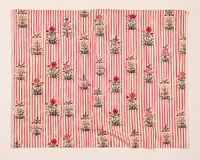 Tissu en coton imprimé à la main indien écologique, léger, motif floral Sanganeri rose rayé, pour robes de filles et décoration intérieure