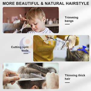 En stock, ciseaux de barbier et ciseaux à effiler professionnels en acier inoxydable pour la coiffure, réutilisables, écologiques, de haute qualité - Product Image 6